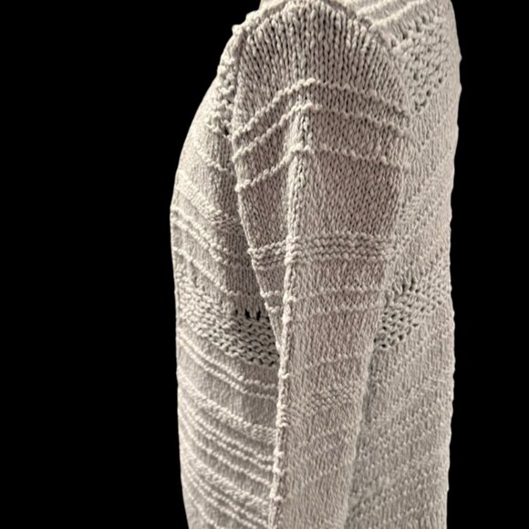 Abercrombie & Fitch Women XS Solid Gray Stripe Crochet Open Front Cardigan (GS2) - Picture 4 of 5